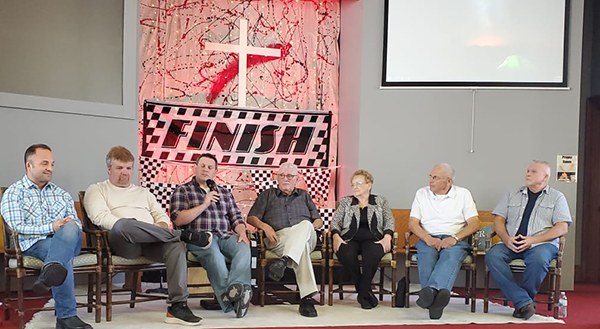 APEPT ministers gathered for a conversation at a fellowship event